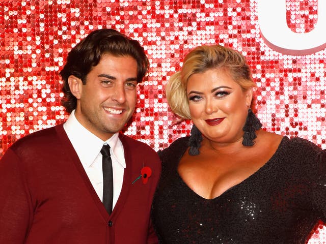 <p>James Argent with Gemma Collins in 2017</p>