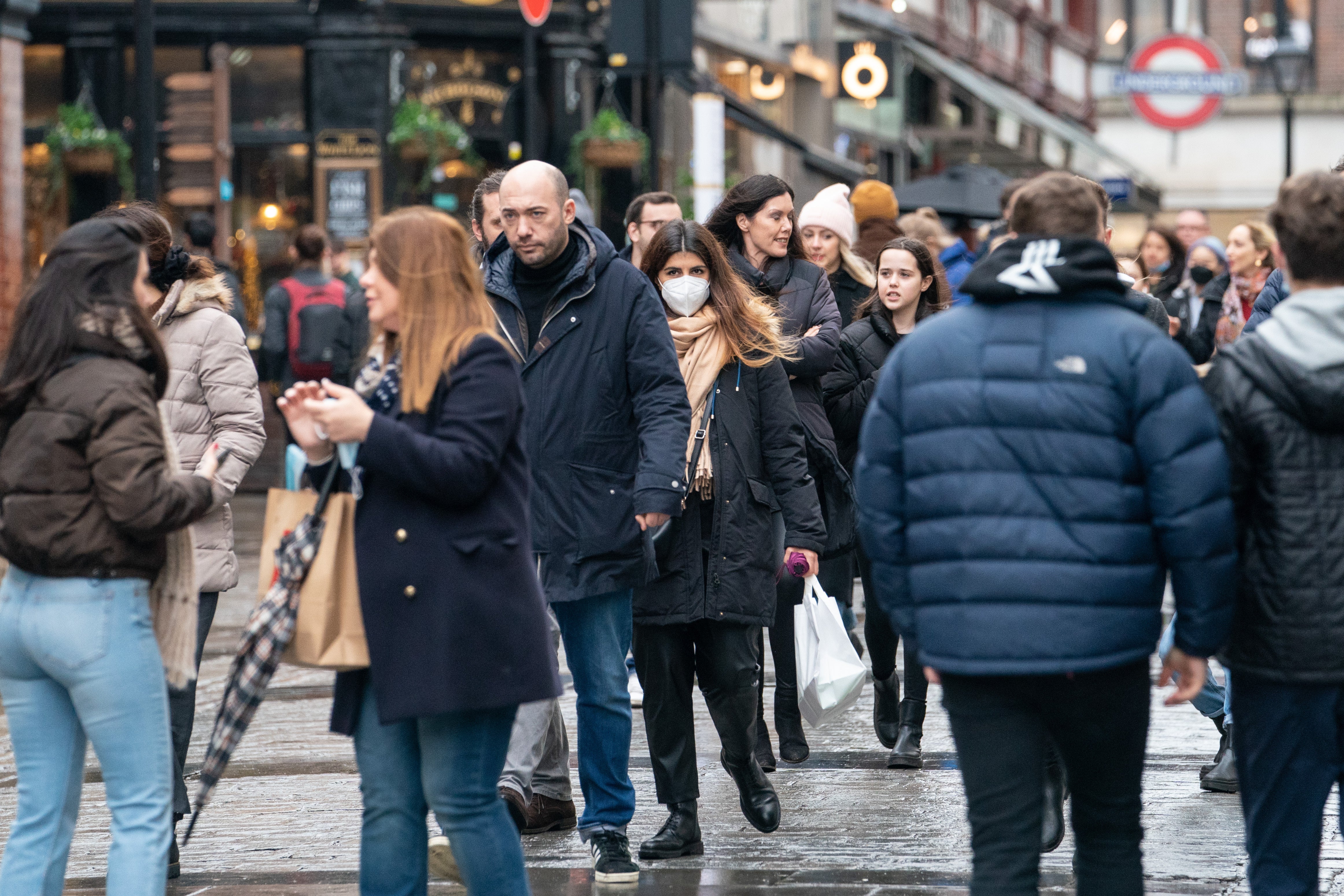 Shoppers were less inclined to visit shops in London than in 2019 (Dominic Lipinski/PA)