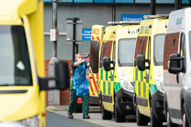 Hospital Covid cases are rising but large numbers are not requiring ventilation like during the last winter peak, says NHS Providers (Dominic Lipinski/PA)