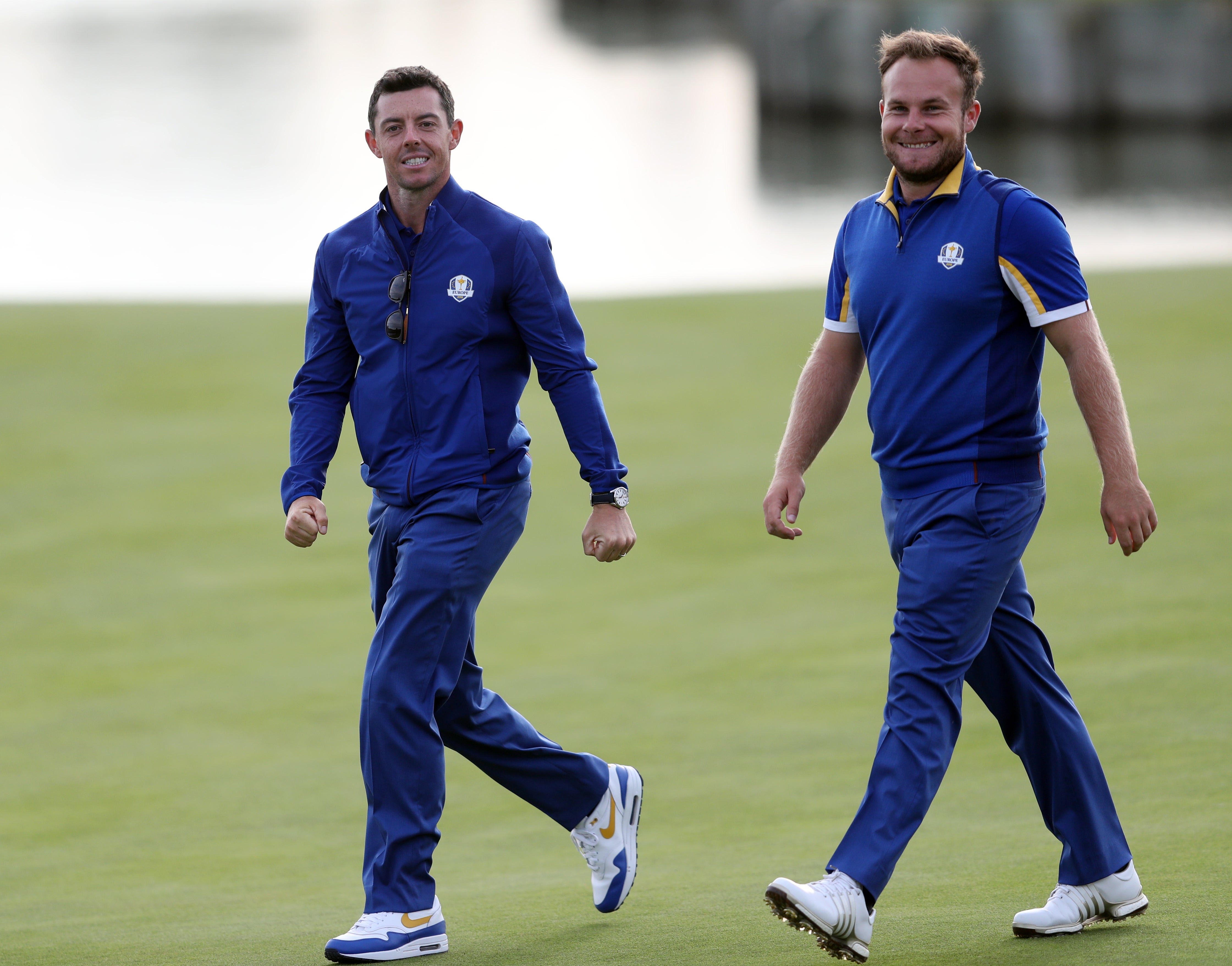 Rory McIlroy, left, and Tyrrell Hatton were given robust performance reviews (David Davies/PA)