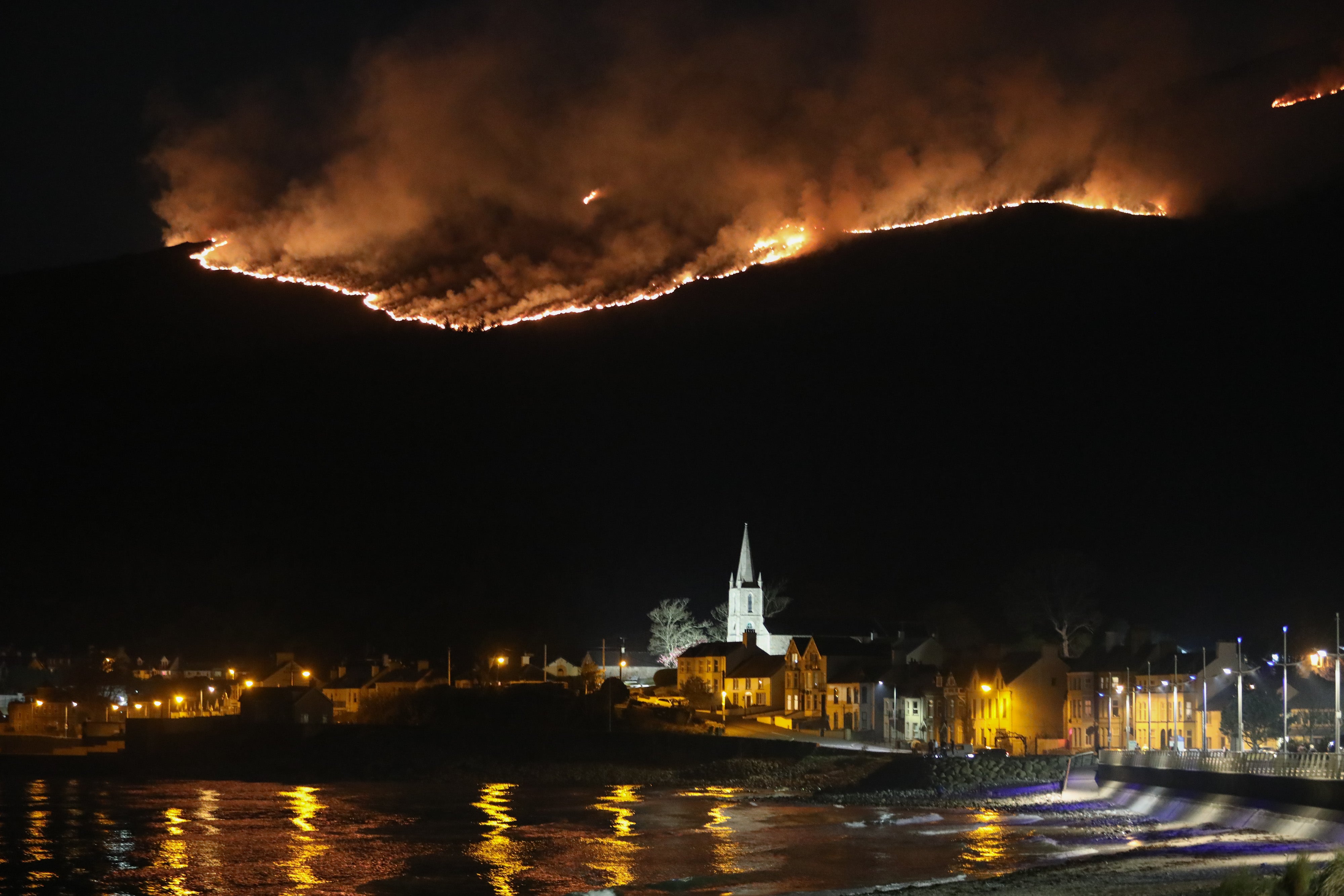 Wildfires ravaged the Mourne Mountains in Northern Ireland