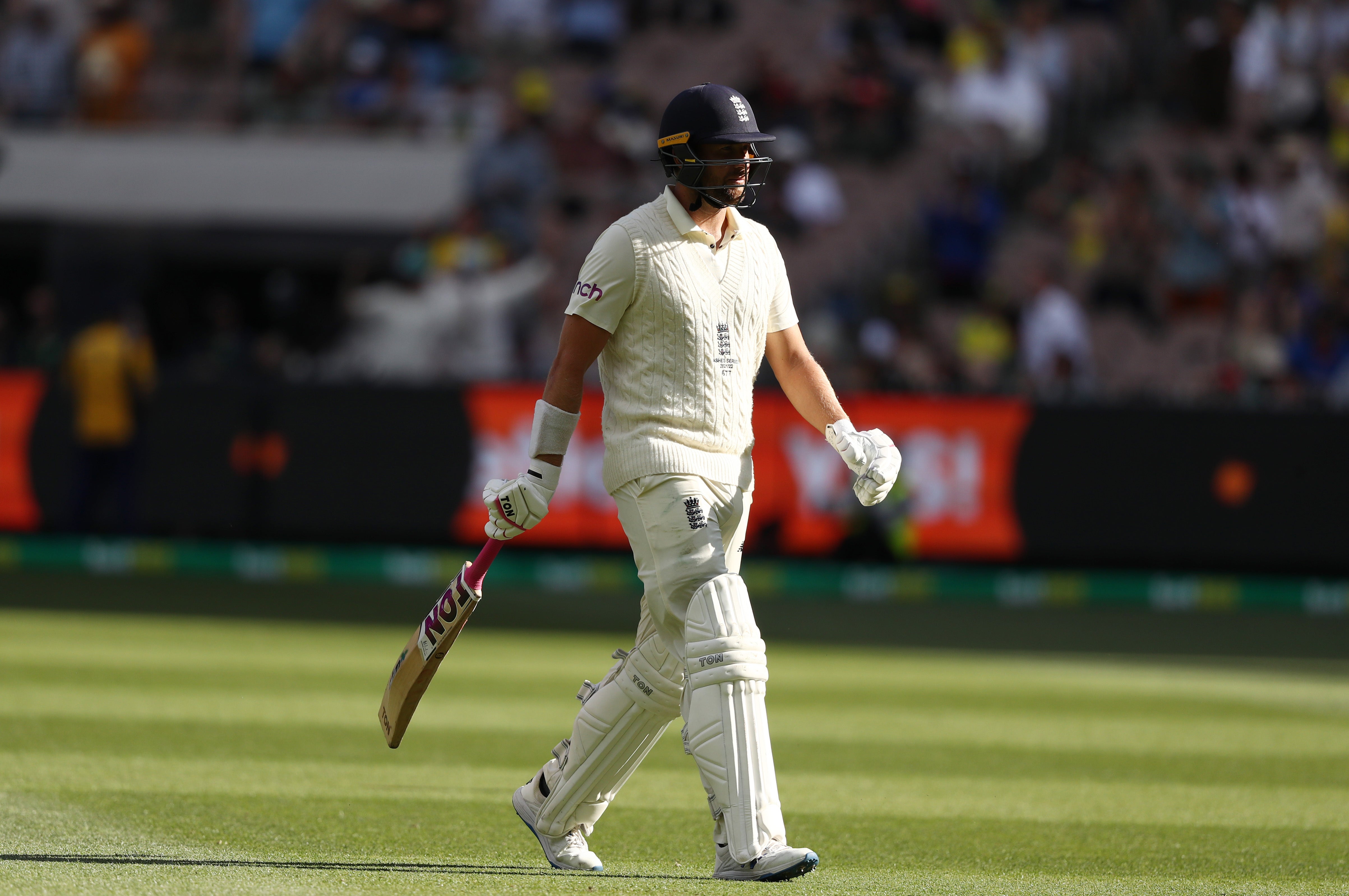 Dawid Malan walks off in Melbourne after scoring a second-innings duck (Jason O’Brien/PA)