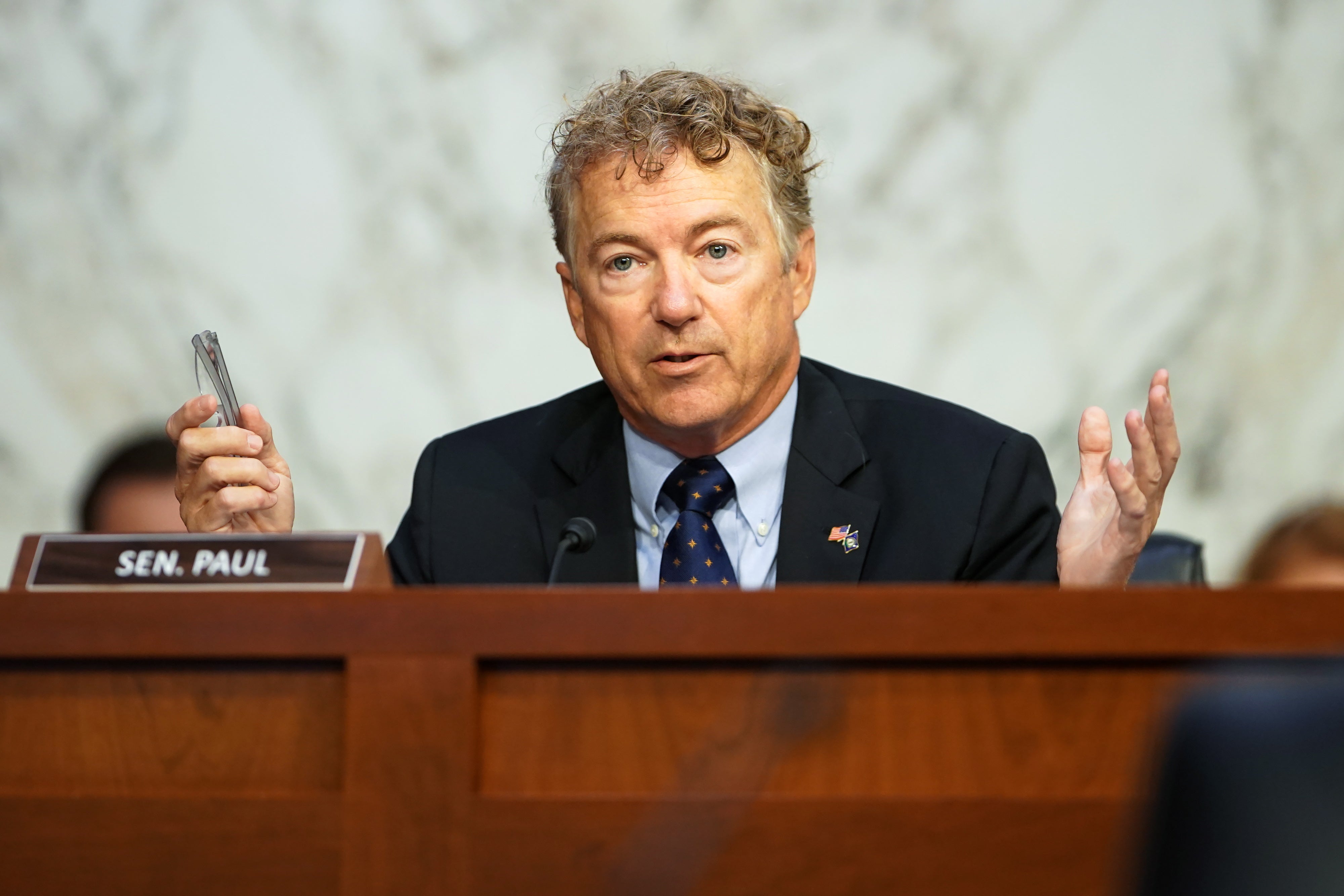 Senator Rand Paul at a Senate Health, Education, Labor, and Pensions Committee hearing