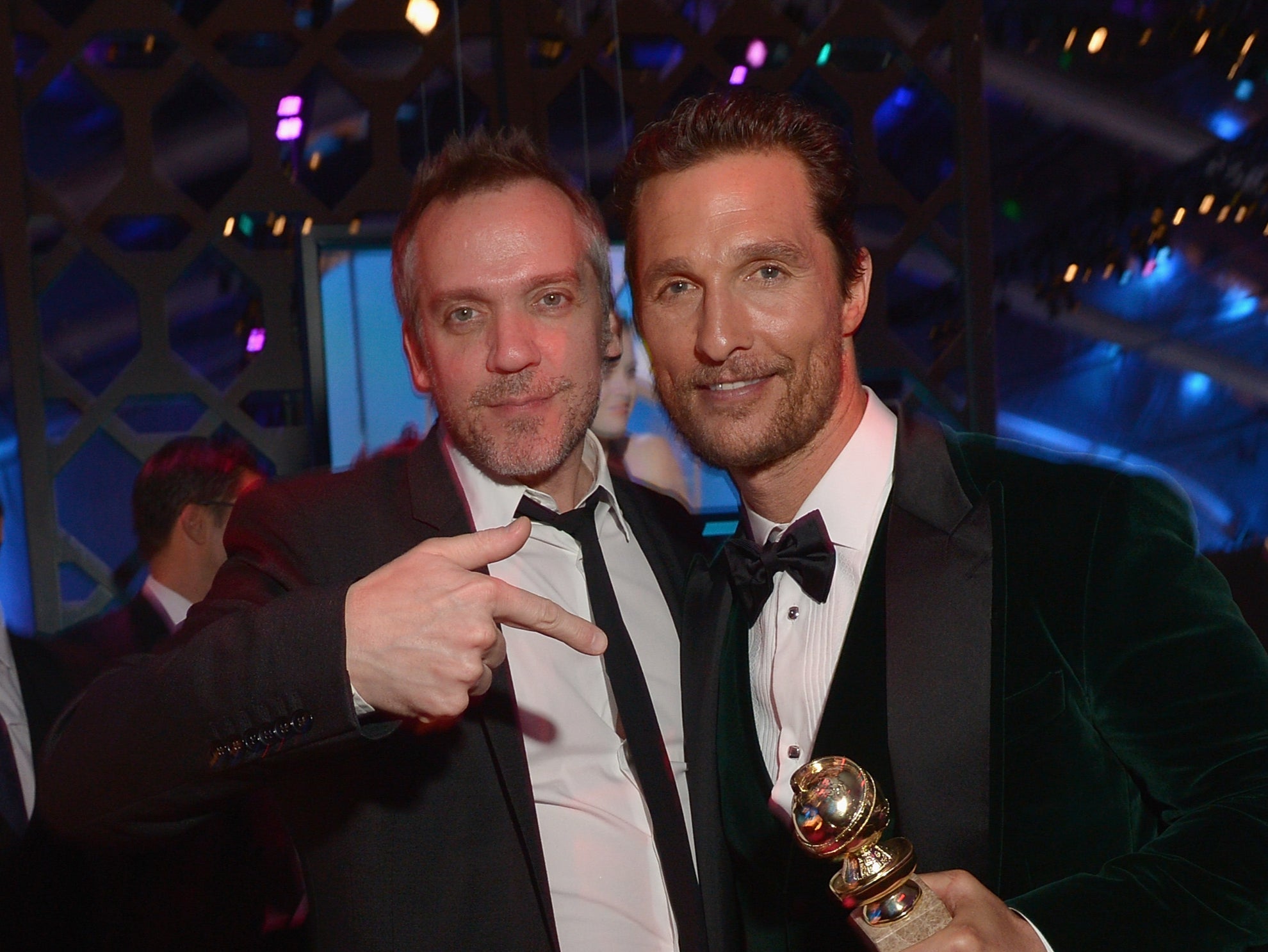 <p>Matthew McConaughey with ‘Dallas Buyer’s Club’ filmmaker Jean-Marc Vallée </p>