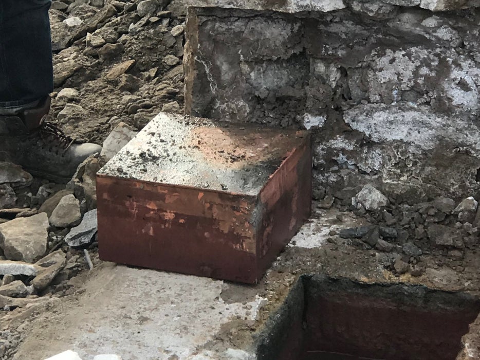 <p>A second time capsule found while removing the statue of Confederate general Robert E Lee in Richmond, Virginia </p>