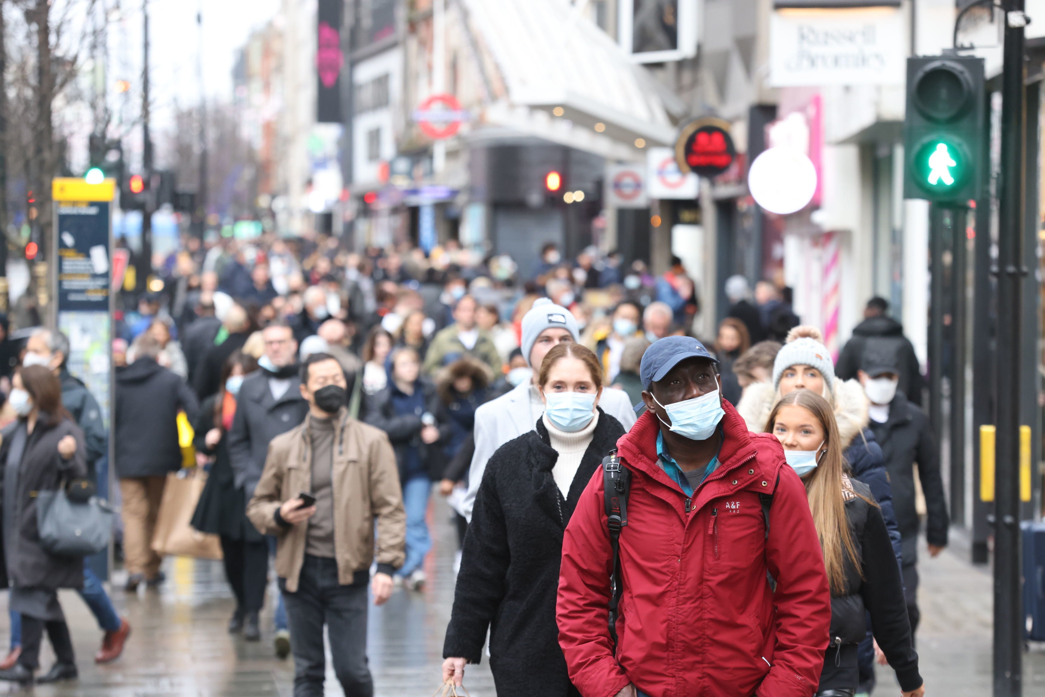 Shoppers on Oxford Street in London