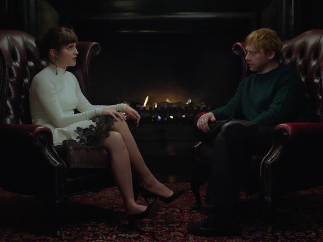 <p>Emma Watson and Rupert Grint in ‘Returning to Hogwarts'</p>