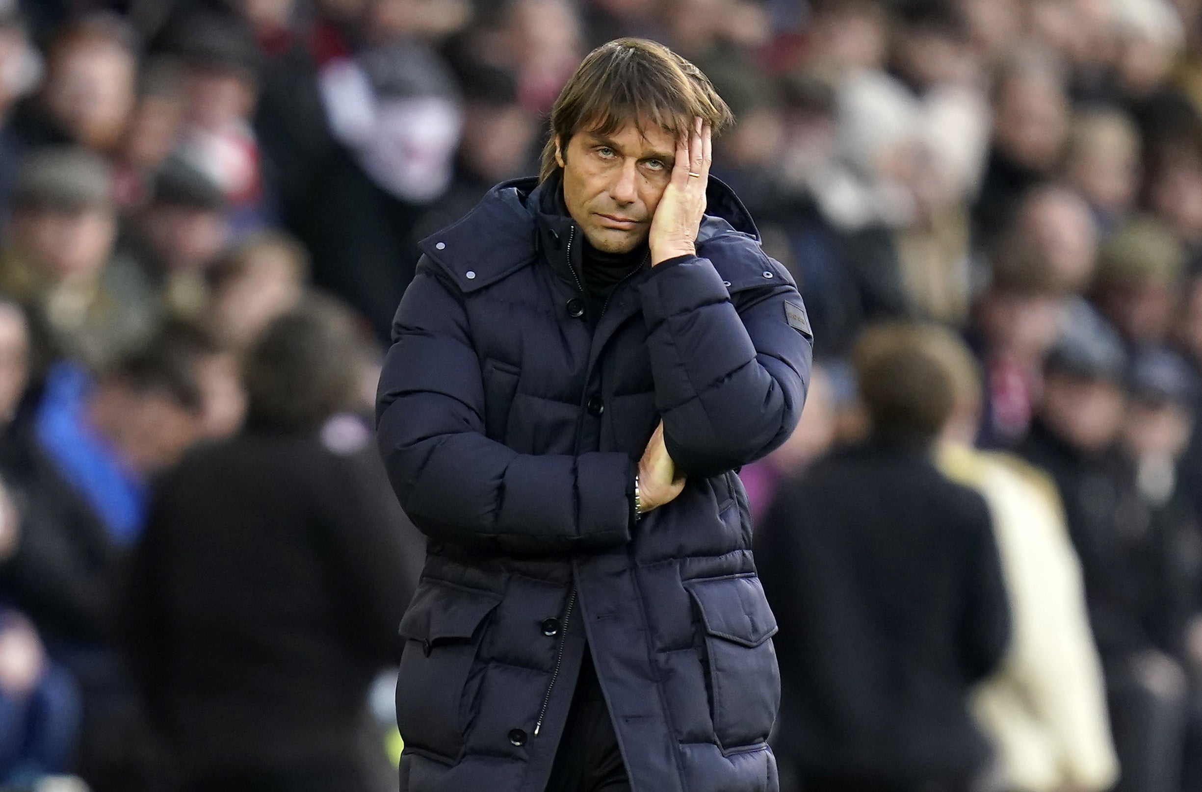 Antonio Conte shows his frustration during the draw with Southampton (Andrew Matthews/PA)