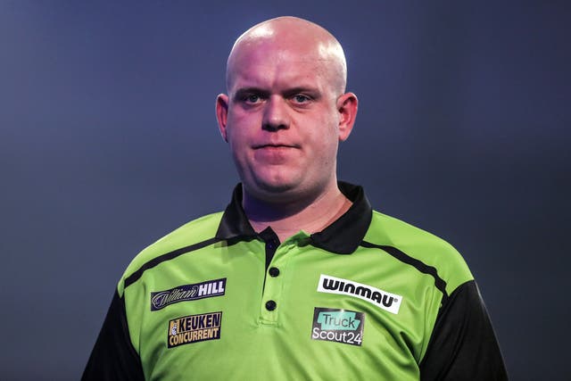 Michael Van Gerwen became the third player to have contracted coronavirus during this year’s championship (Kieran Cleeves/PA)