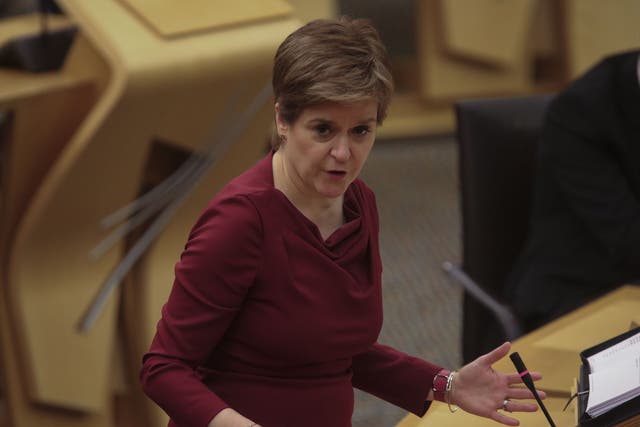 First Minister Nicola Sturgeon will give a Covid update in Parliament on Wednesday (Fraser Bremner/Daily Mail)