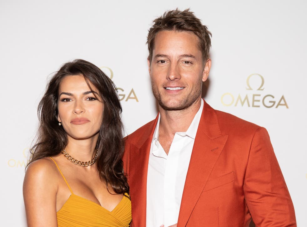 <p>Sophie Pernas and Justin Hartley</p>