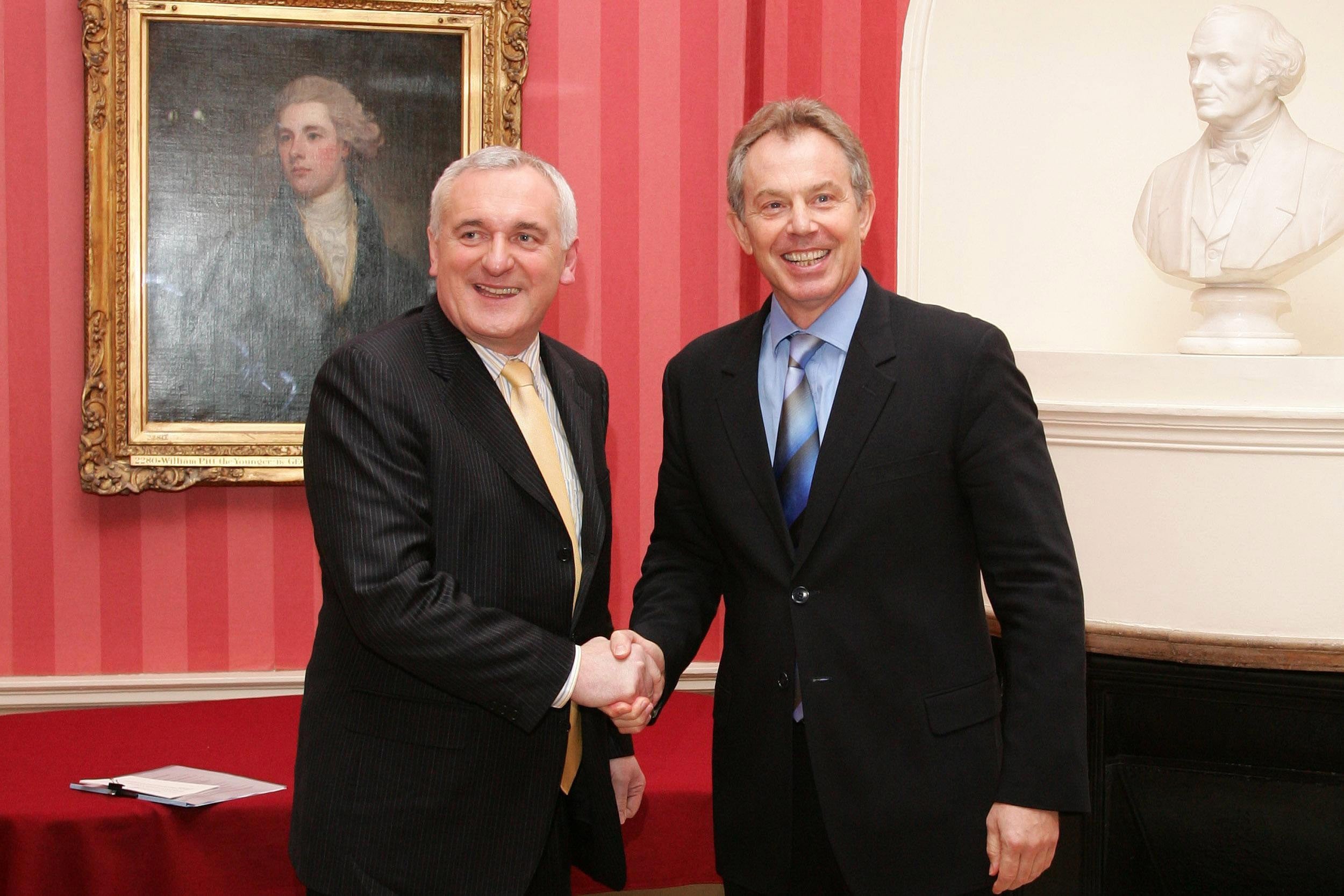 Bertie Ahern with Tony Blair (Sang Tan/PA)