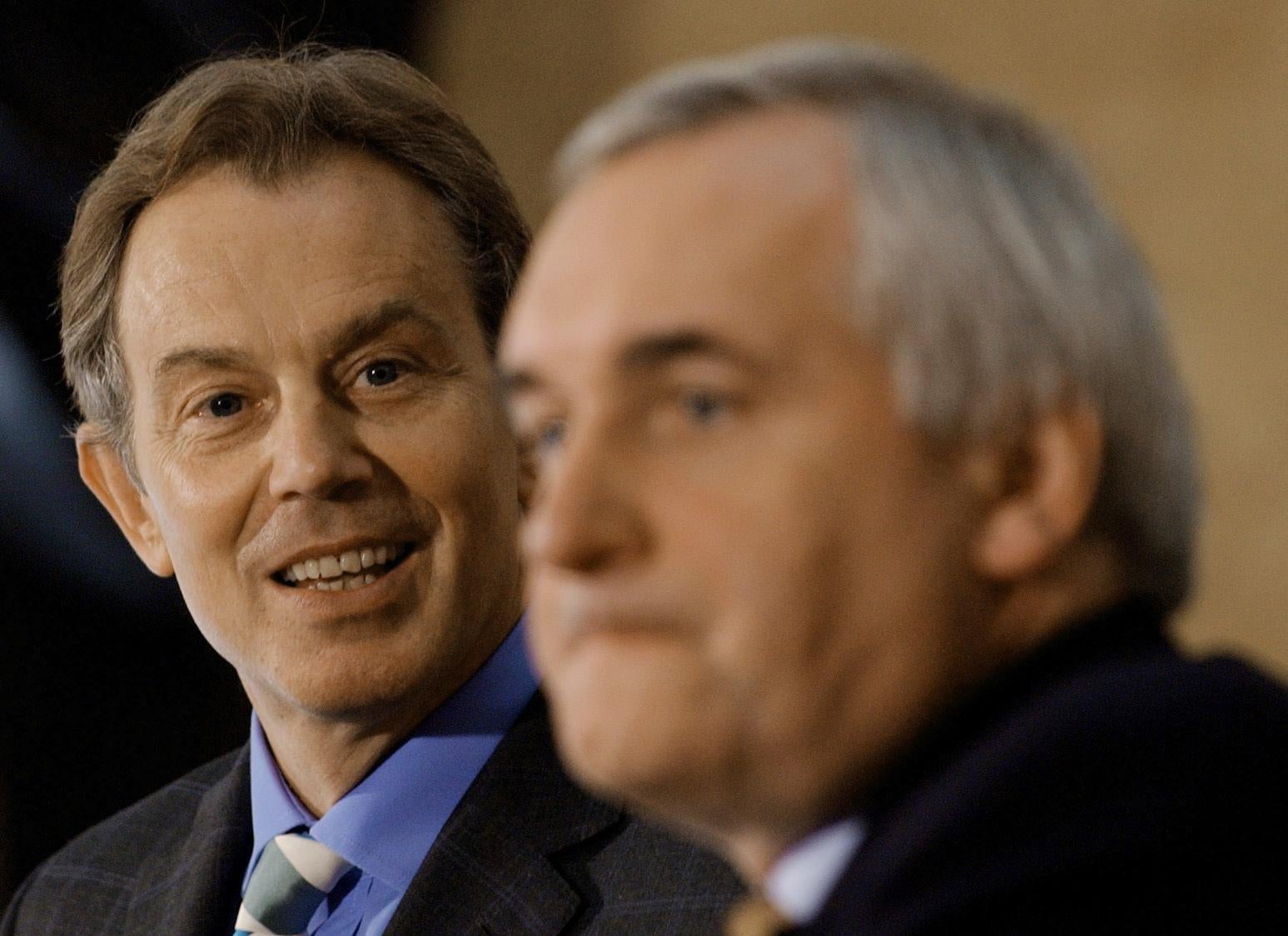 Taoiseach Bertie Ahern, right, and his British counterpart Tony Blair (Stefan Rousseau/PA)