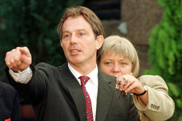 Prime Minister Tony Blair and Northern Ireland Secretary Mo Mowlam (Tim Ockenden/PA)