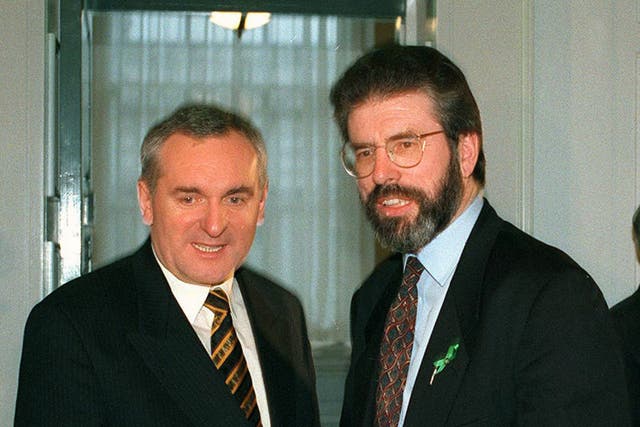 Bertie Ahern and Gerry Adams (PA)