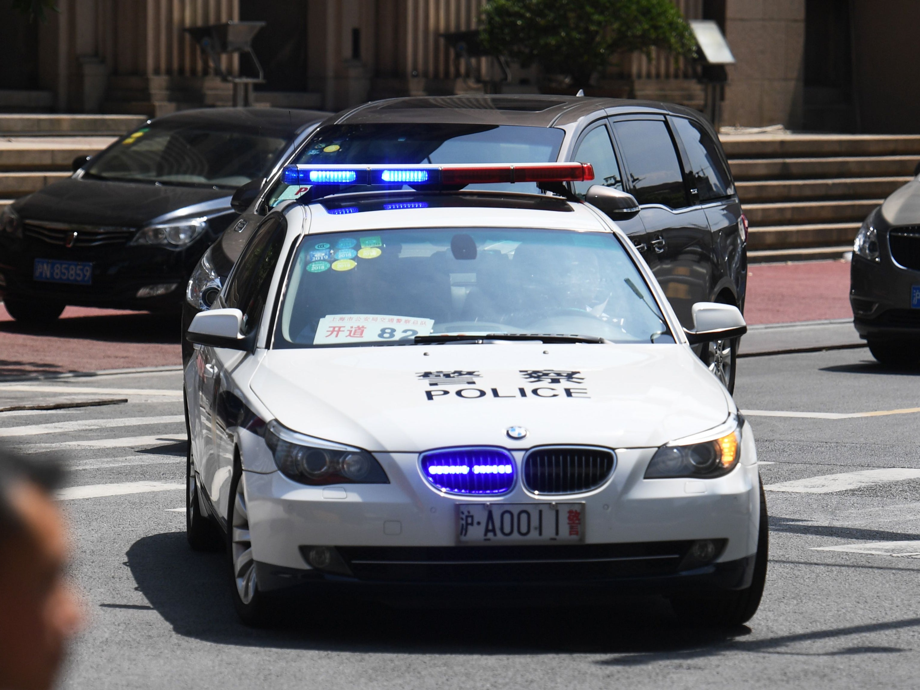 Representational: A police car in Shanghai on 30 July 2019