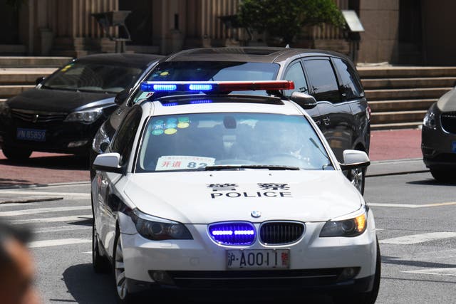 <p>Representational: A police car in Shanghai on 30 July 2019 </p>