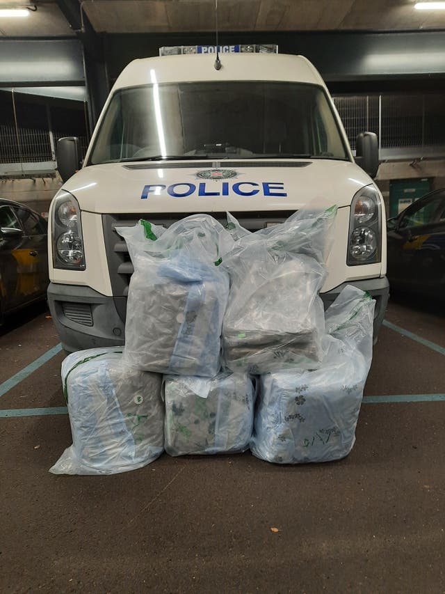 The Police Service of Northern Ireland have revealed £375,000 worth of drugs have been taken off the streets yesterday evening (Tuesday 28th December). (PSNI/PA)