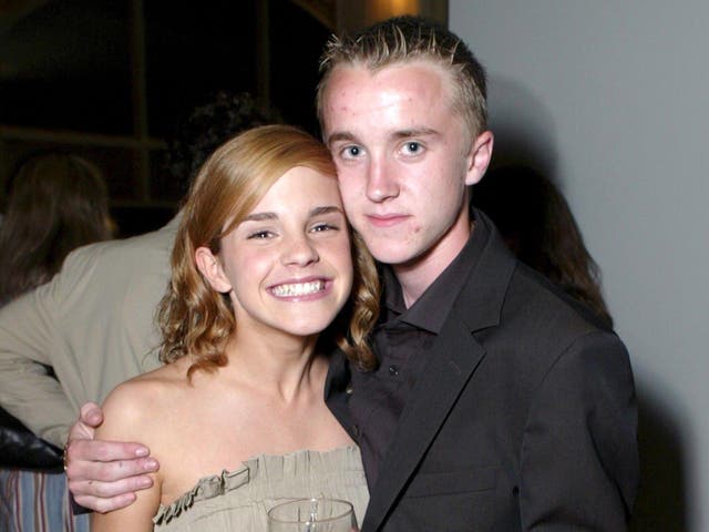 <p>Emma Watson with Tom Felton </p>