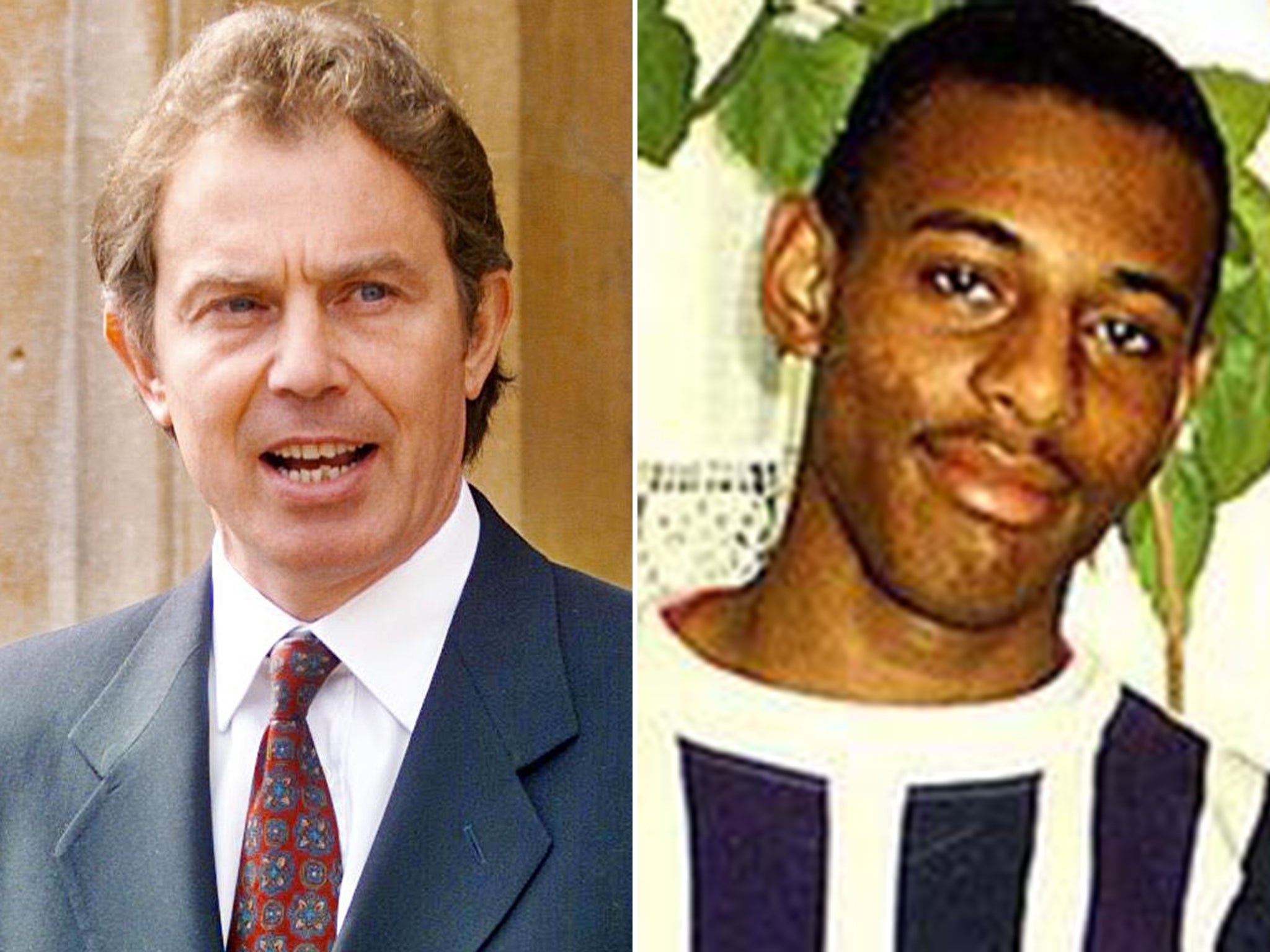 Former prime minister Tony Blair, and Stephen Lawrence