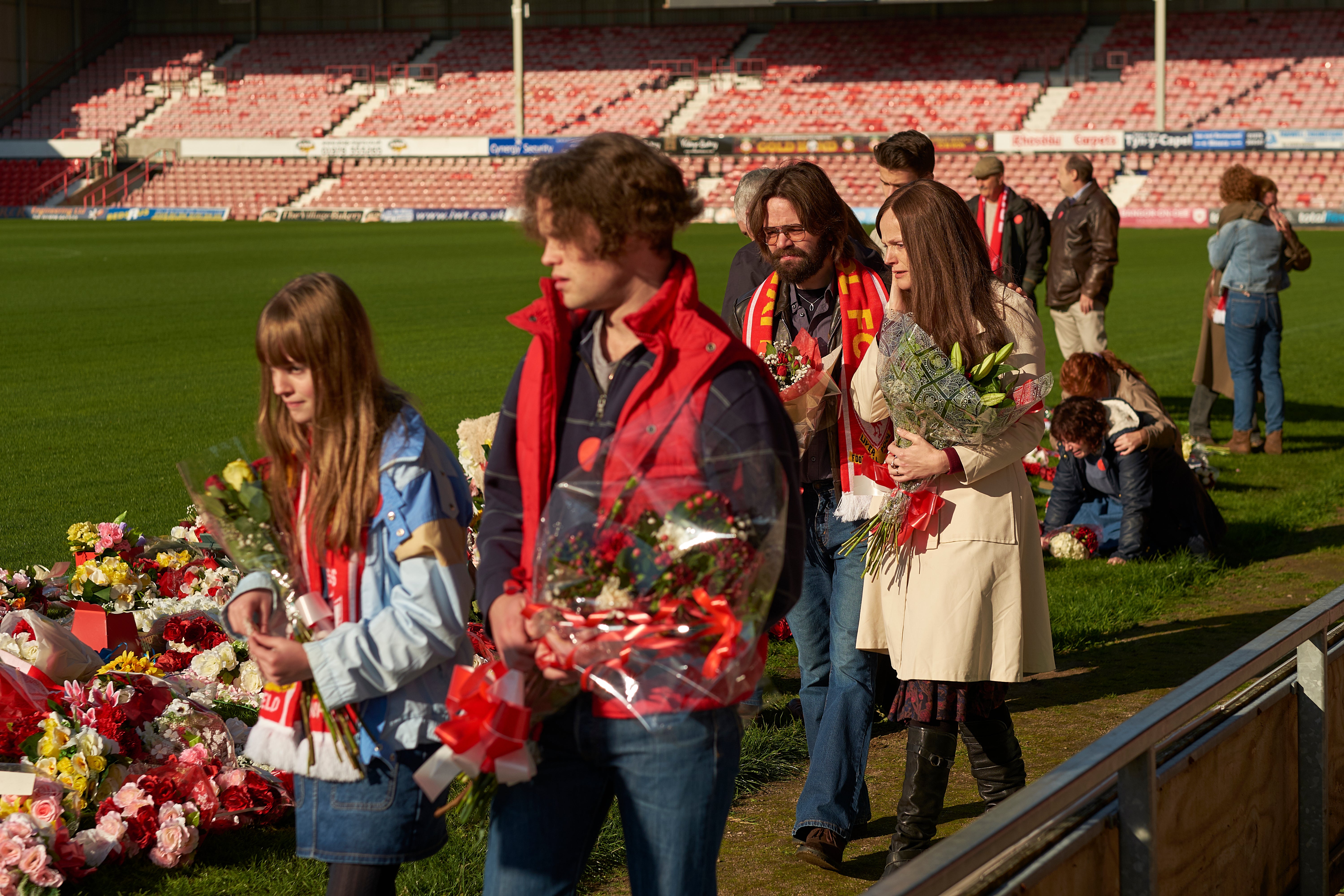 The Williams family after the disaster as portrayed in the series ‘Anne’