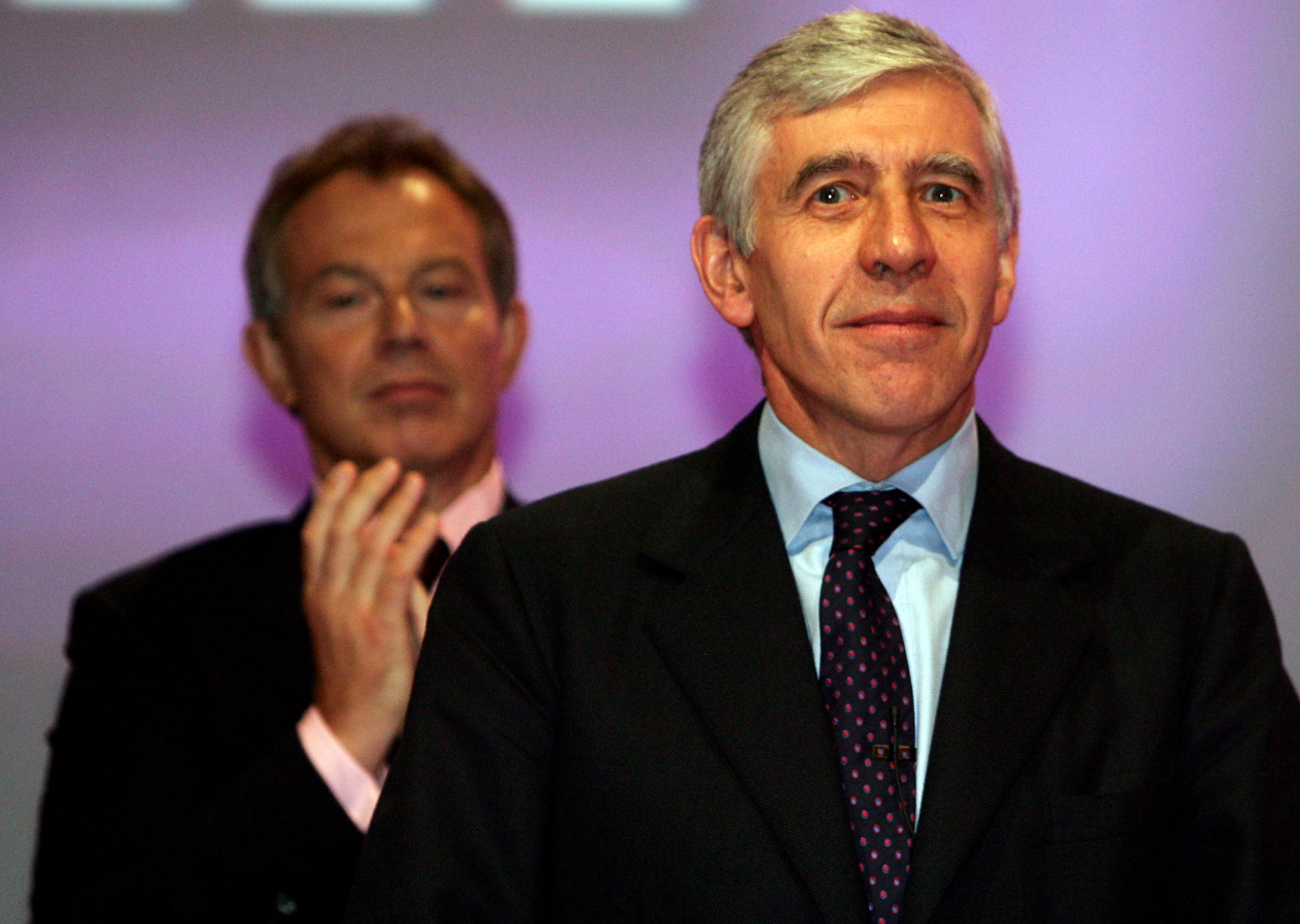 Tony Blair and Jack Straw at the Labour party conference in 2004