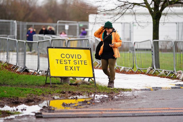 People at a Covid walk-in test centre in Netham Park in Bristol (Ben Birchall/PA)