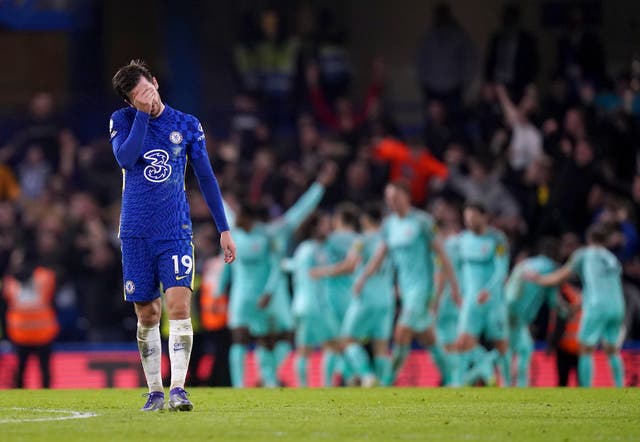 Mason Mount was left dejected after Brighton scored a late equaliser against Chelsea (Adam Davy/PA)