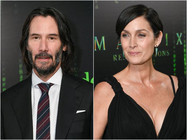 <p>Keanu Reeves and Carrie-Anne Moss </p>