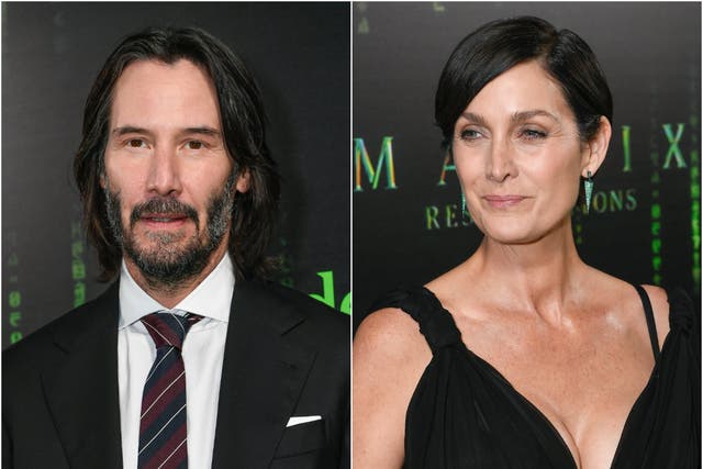 <p>Keanu Reeves and Carrie-Anne Moss </p>
