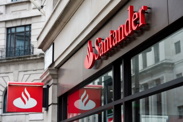 Santander is racing to get back ?130m sent to customers in error (Laura Lean/PA)