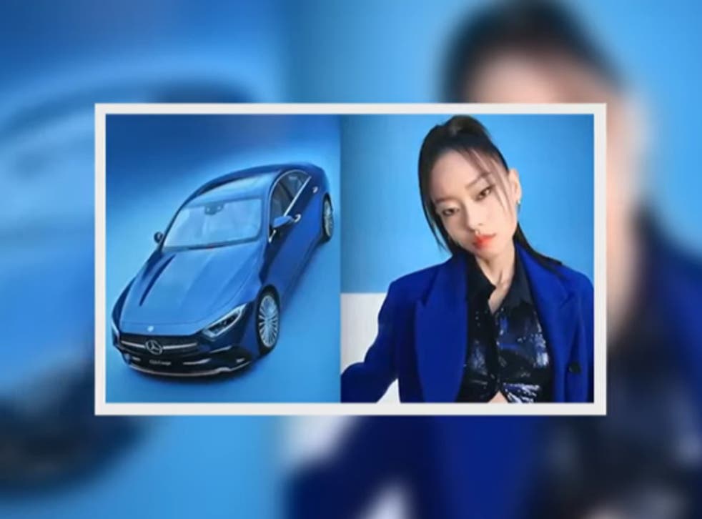 <p>One of the models in the video was seen with an accentuated eyeliner which made her eyes appear slanted, triggering outrage on China’s social media </p>