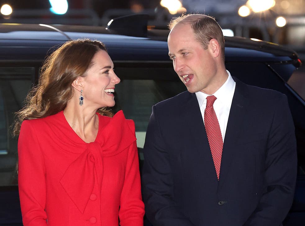 <p>Kate Middleton and Prince William arrive at the “Together at Christmas” community carol service at Westminster Abbey</p>