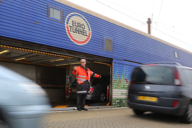 British citizens have been banned from driving across France to homes in other European Union countries, according to a Channel Tunnel train operator (Gareth Fuller/PA)