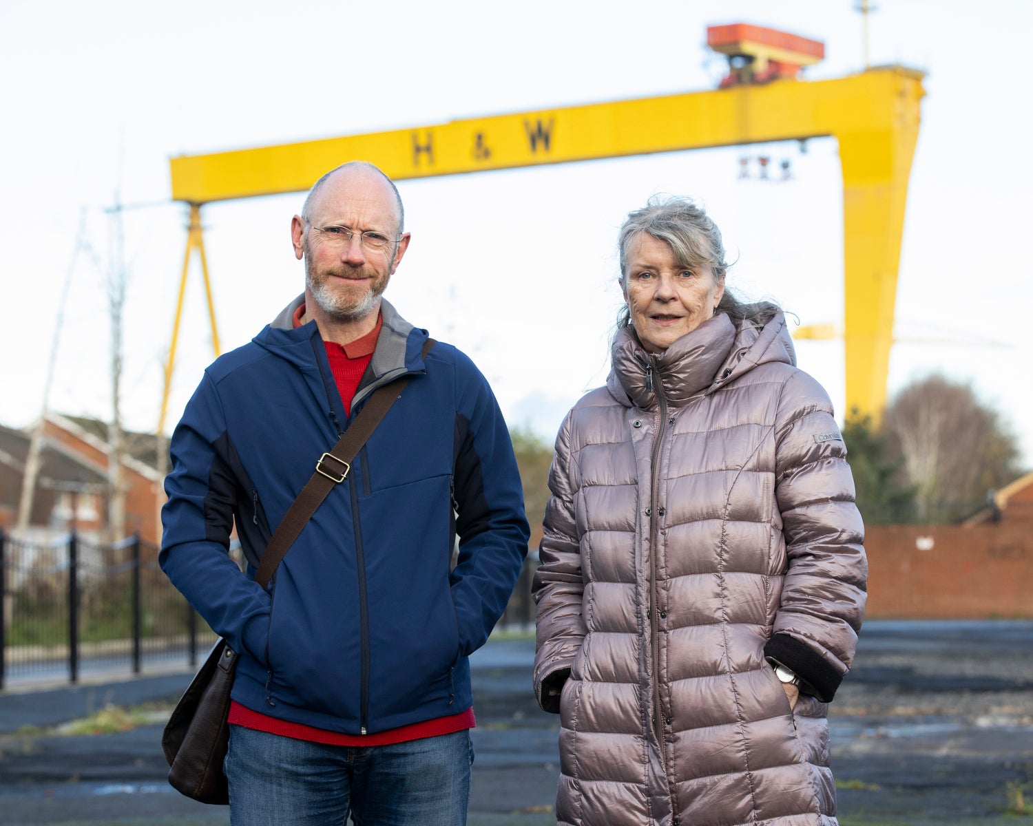 Richard Guthrie and Carol Duggan, from the Great War Gaeilgeoiri of East Belfast project (Liam McBurney/PA)