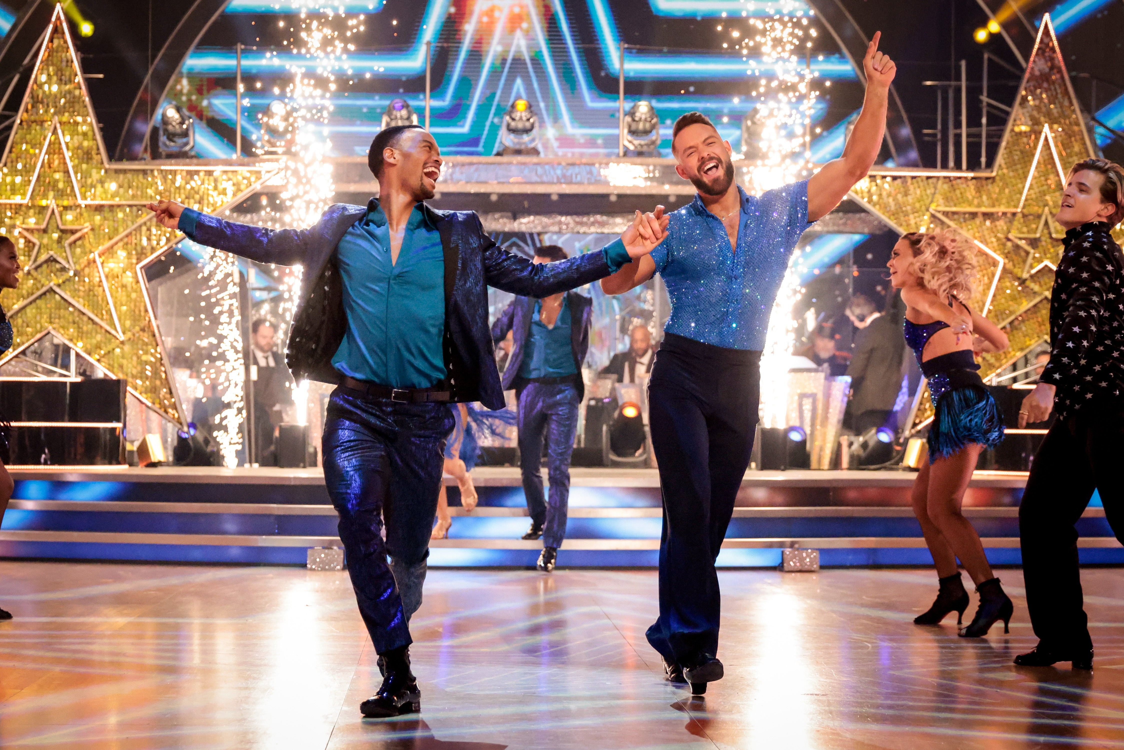 Johannes Radebe and John Whaite during the final of Strictly Come Dancing 2021