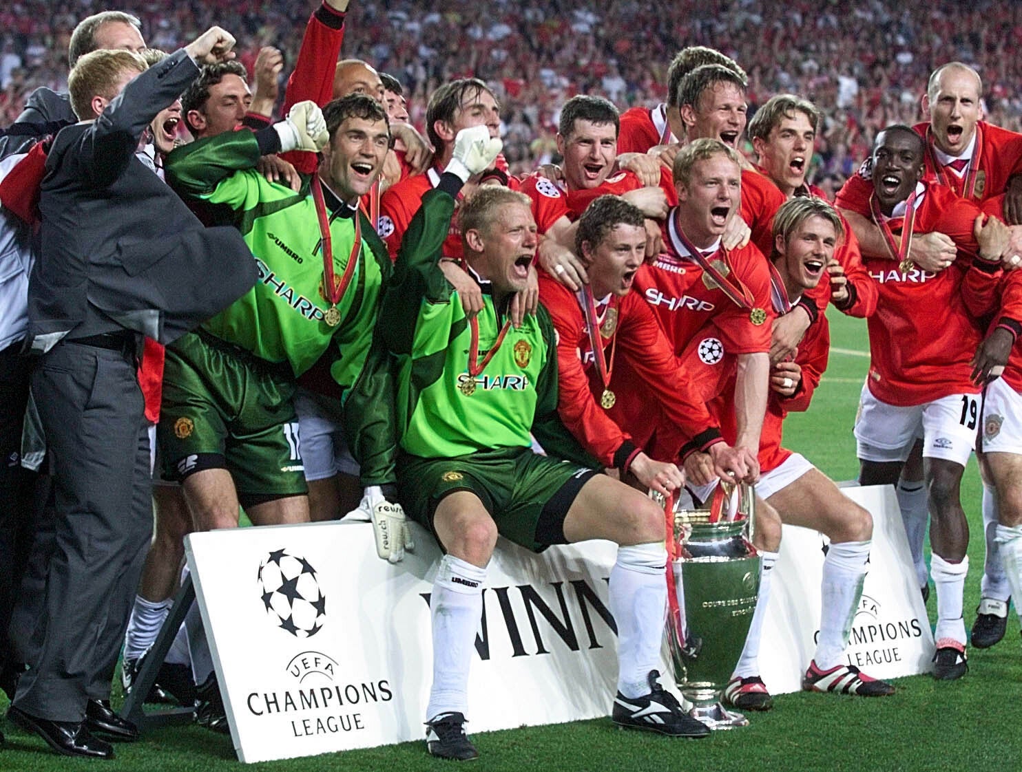 Manchester United won the Champions League in dramatic circumstances (Phil Noble/PA)