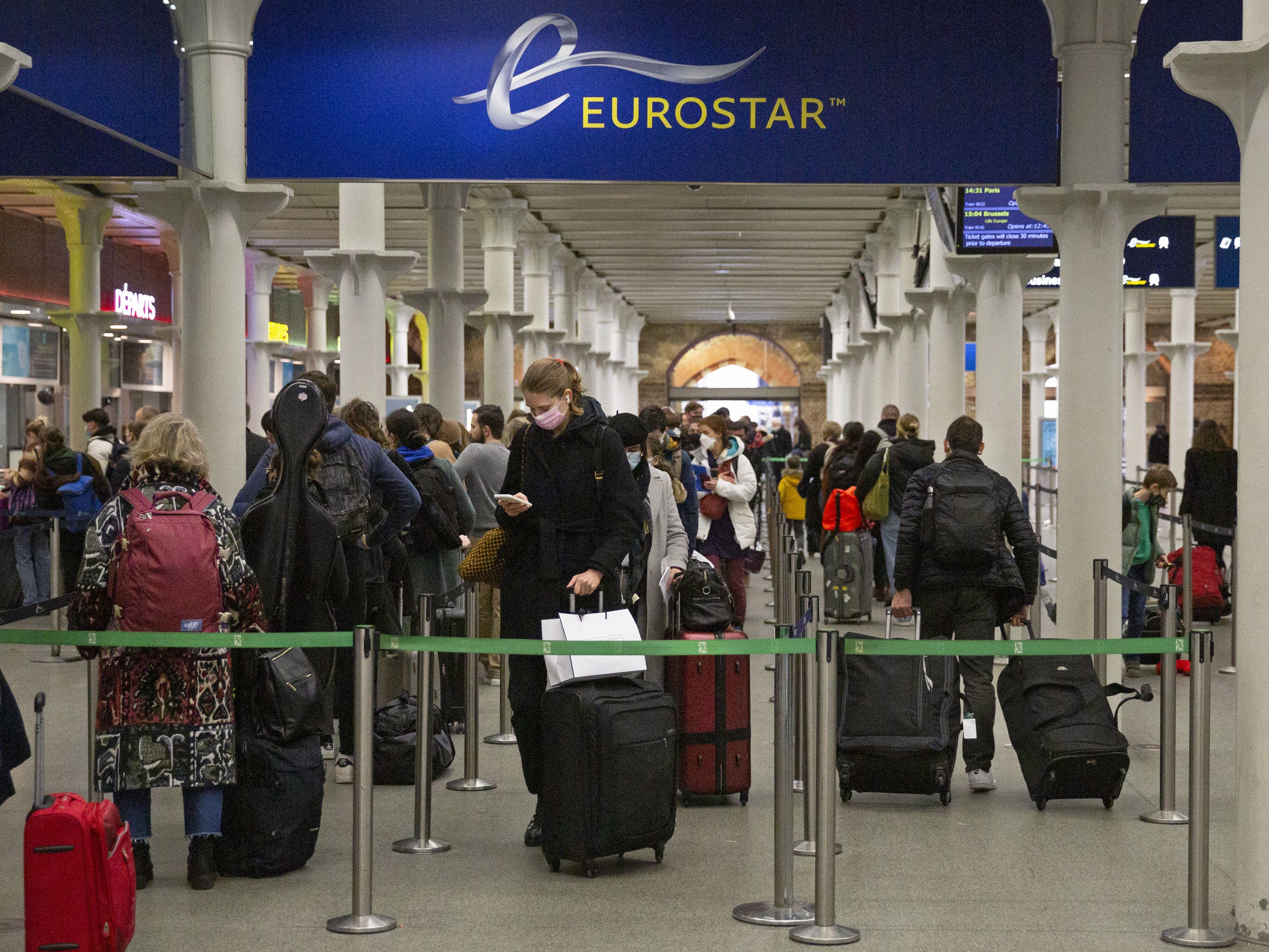 UK nationals returning to homes abroad could not travel by rail or ferry (Joshua Bratt/PA)