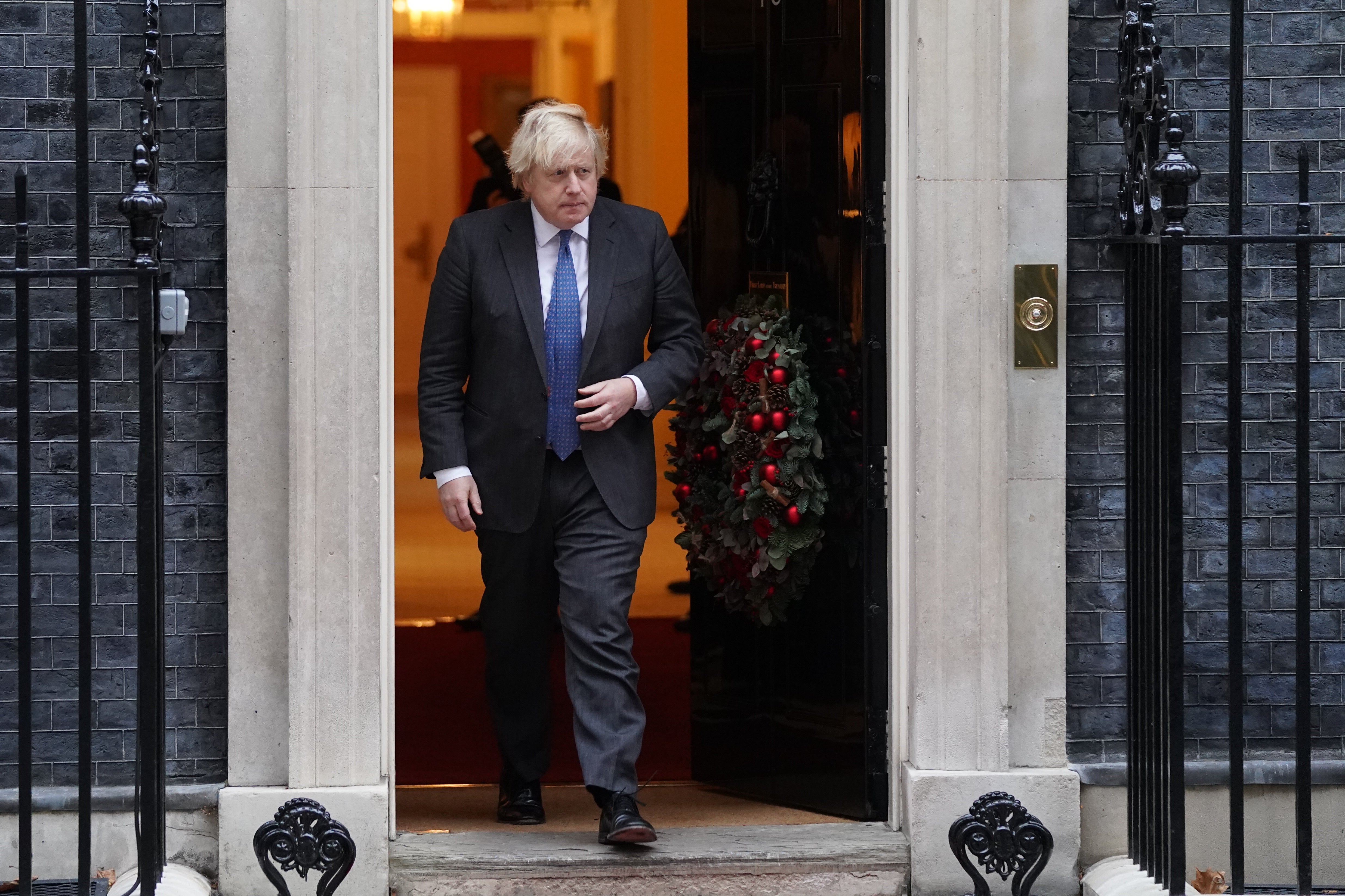 <p>Boris Johnson striding into the new year </p>