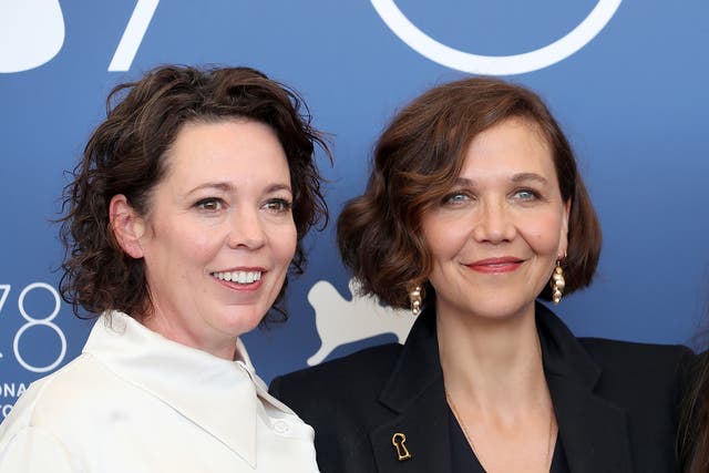 <p>Olivia Colman and Maggie Gyllenhaal at the premiere of ‘The Lost Daughter’ at the 2021 Venice Film Festival</p>