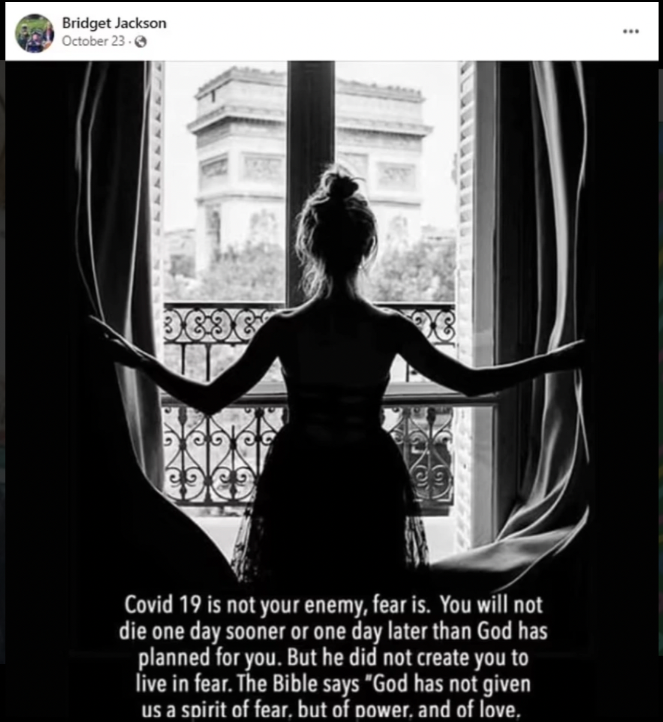 Bridget Jackson regularly posted about Covid on social media