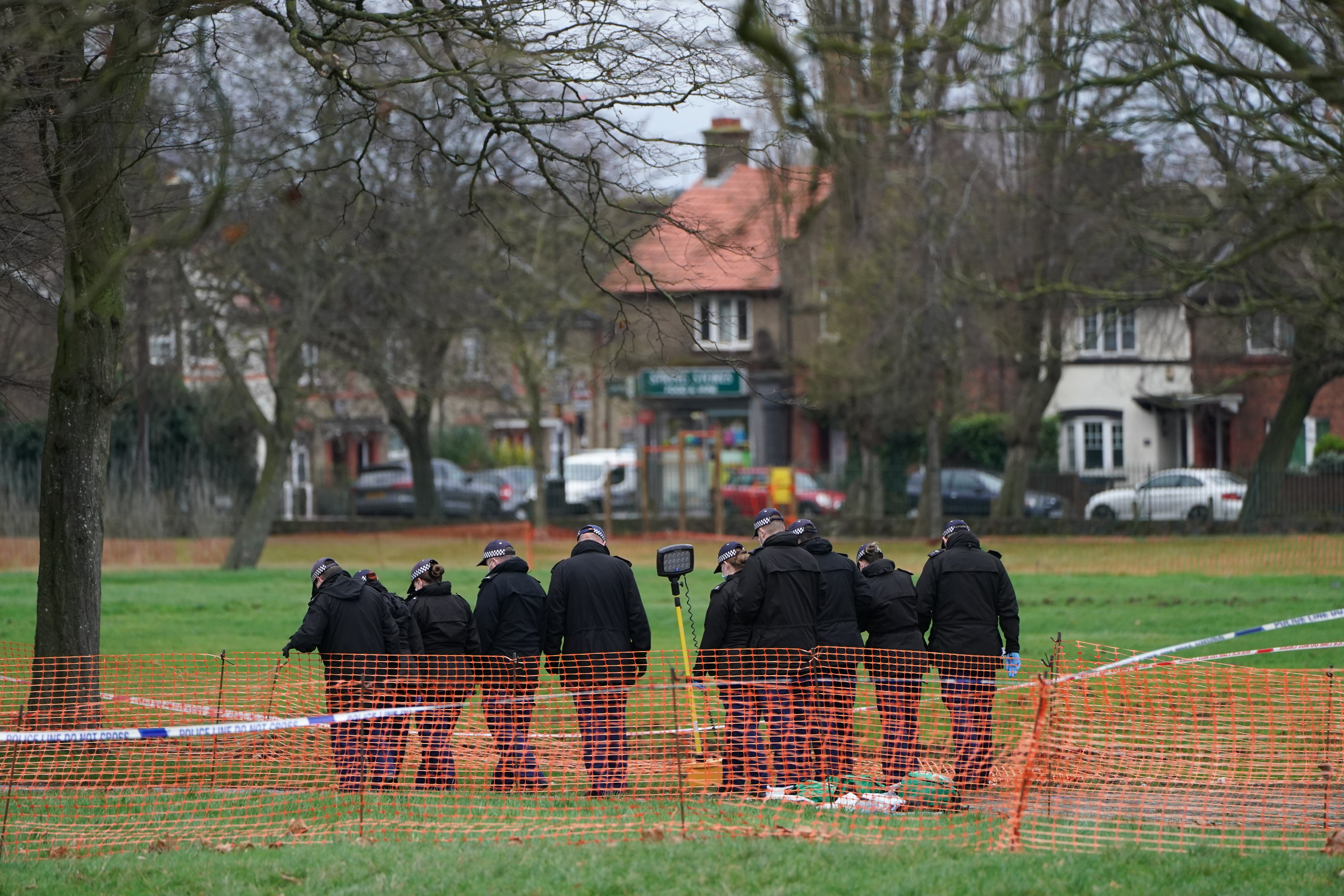 Police activity at Ashburton Park, Croydon (Kirsty O’Connor/PA)