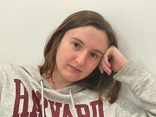 <p>New Year dismay: Lucy Taylor in her apartment in Madrid on 31 December</p>