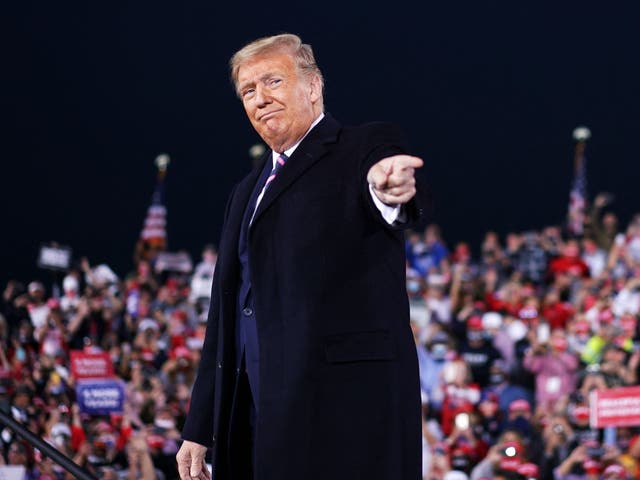 Donald Trump at a rally in Pennsylvania