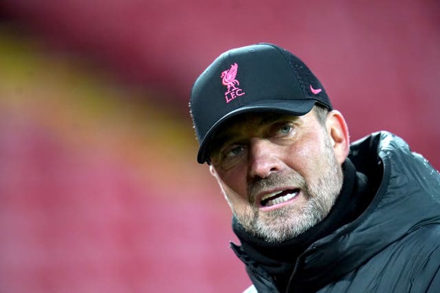 Liverpool manager Jurgen Klopp says unvaccinated players pose a threat to the rest of the squad (Nick Potts/PA)