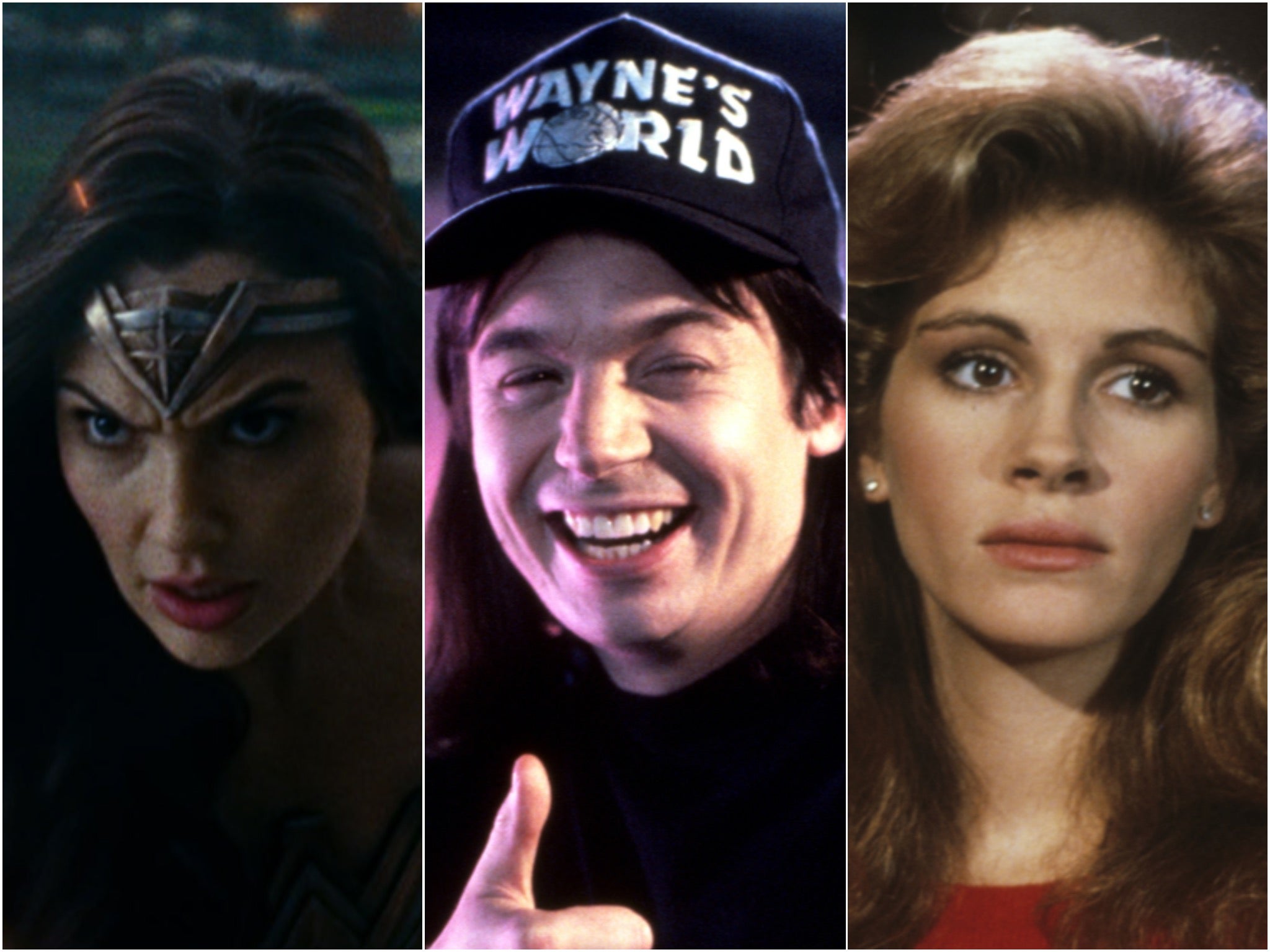 Gal Gadot in ‘Justice League’, Mike Myers in ‘Wayne’s World’ and Julia Roberts in ‘Steel Magnolias'