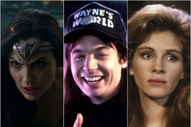 <p>Gal Gadot in ‘Justice League’, Mike Myers in ‘Wayne’s World’ and Julia Roberts in ‘Steel Magnolias'</p>