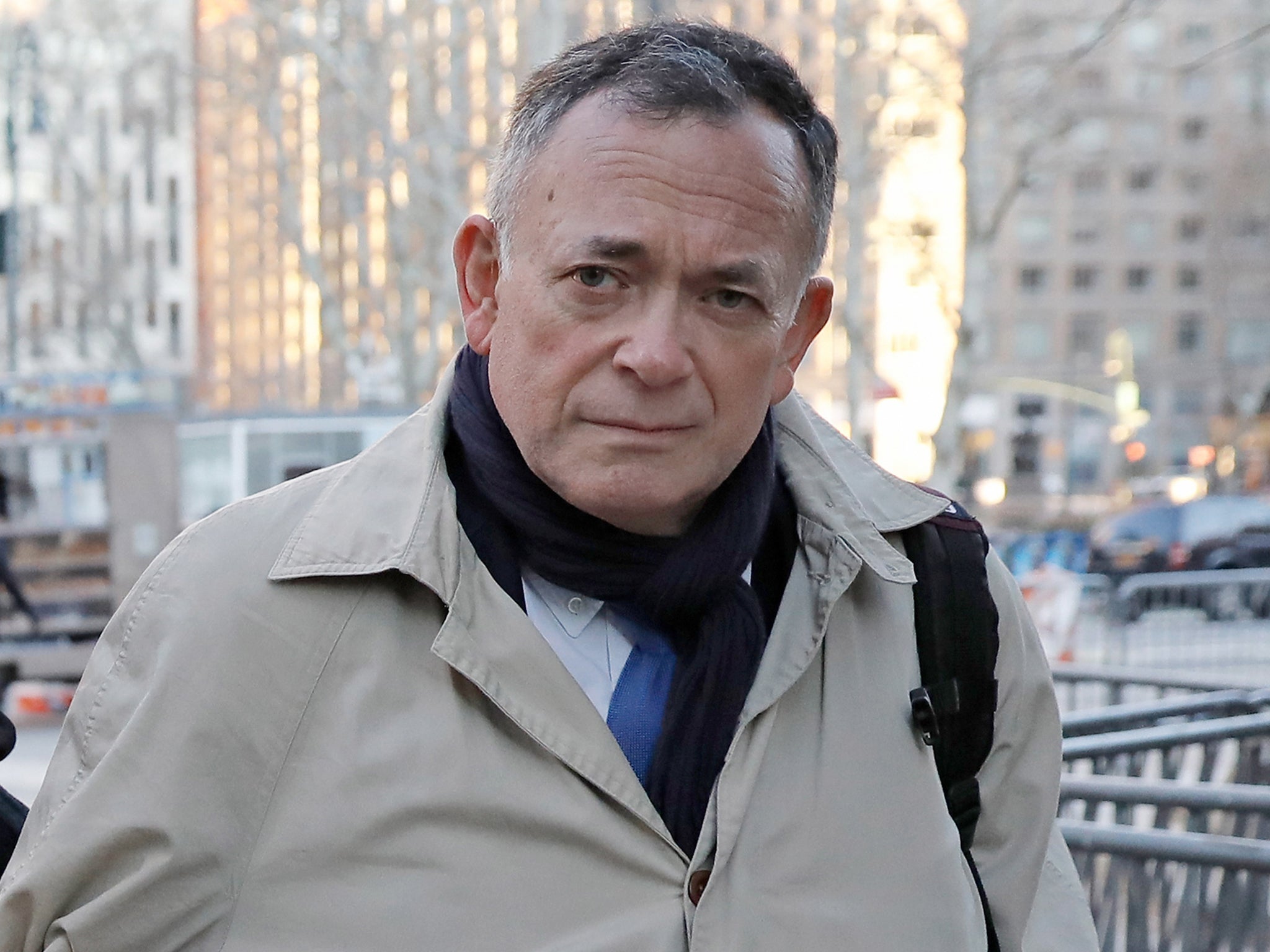 Ian Maxwell attending his sister Ghislaine’s sex-trafficking trial in New York