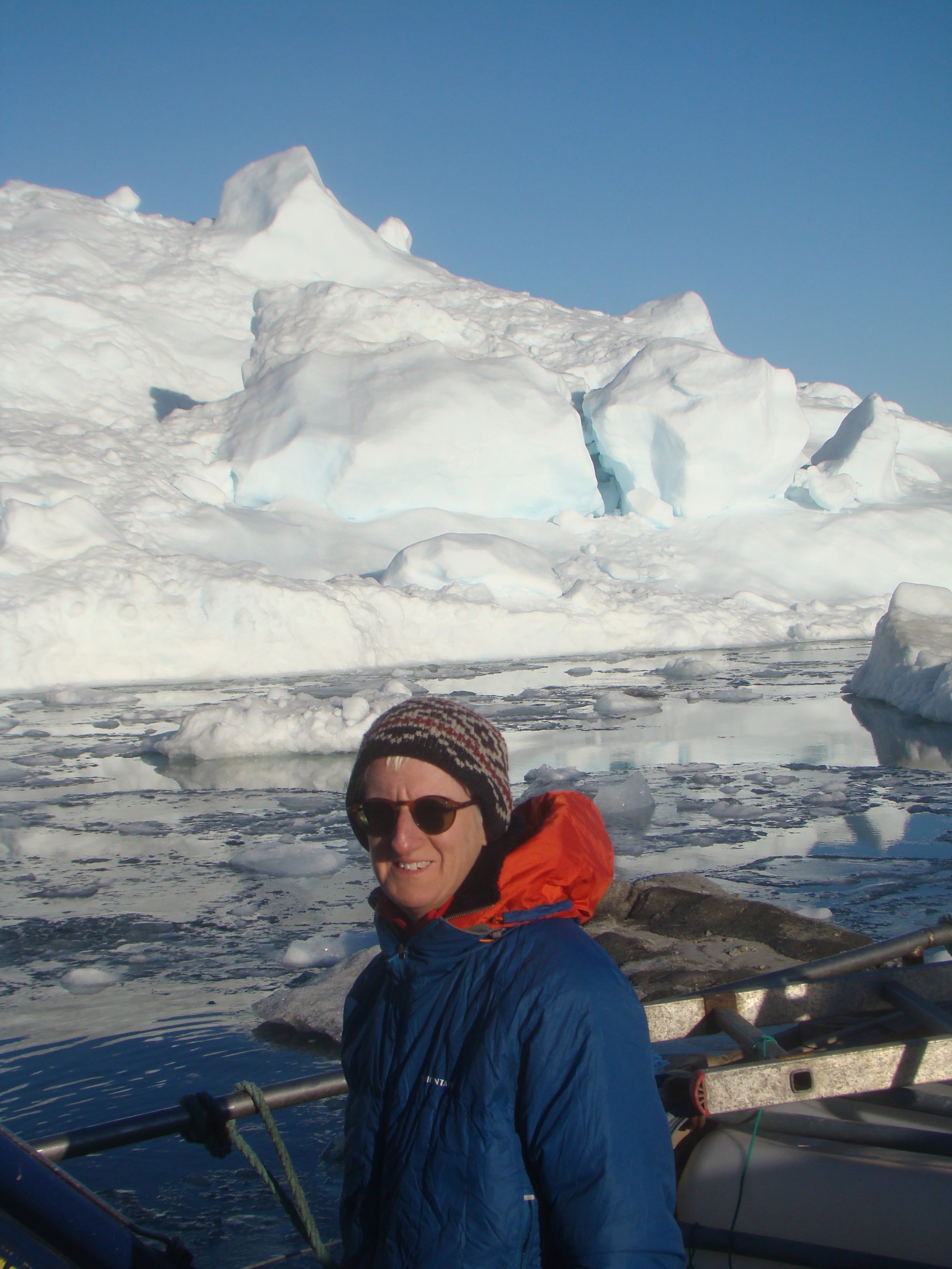 Professor Tavi Murray carrying out field work at Sermilik Fjord in Greenland (Damien Mansell/PA)