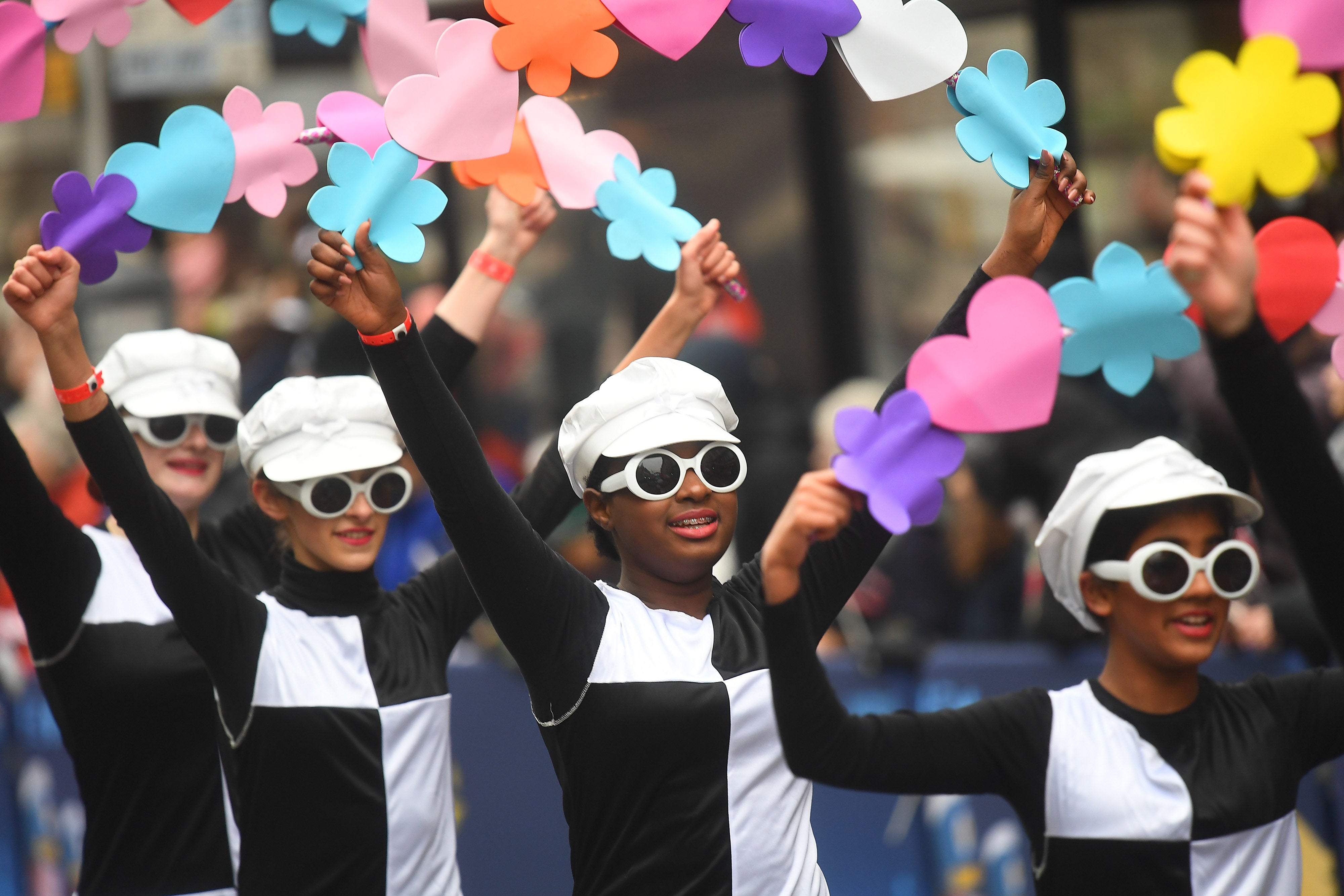 Performers in the 2020 New Year’s Day Parade (Victoria Jones/PA).